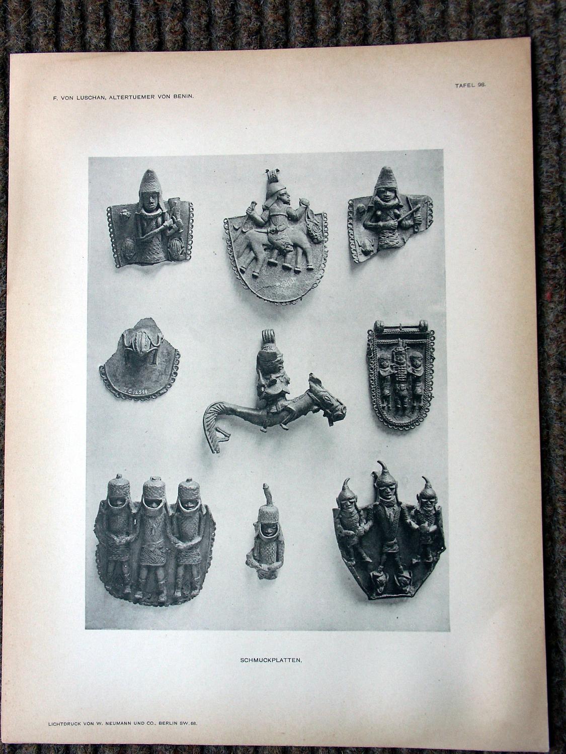 zz-lusc19,tafel 098 benin nigeria,bronze-anhänger